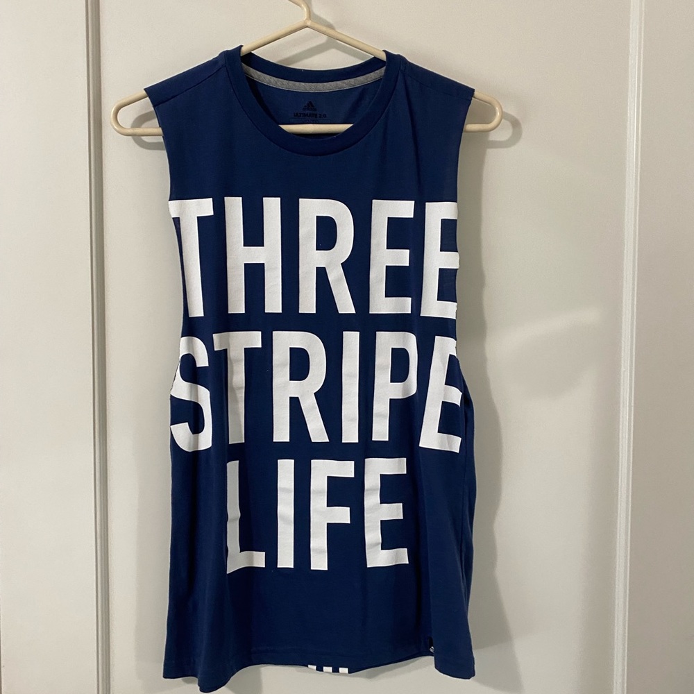Adidas muscle cut workout tank (loose fit)